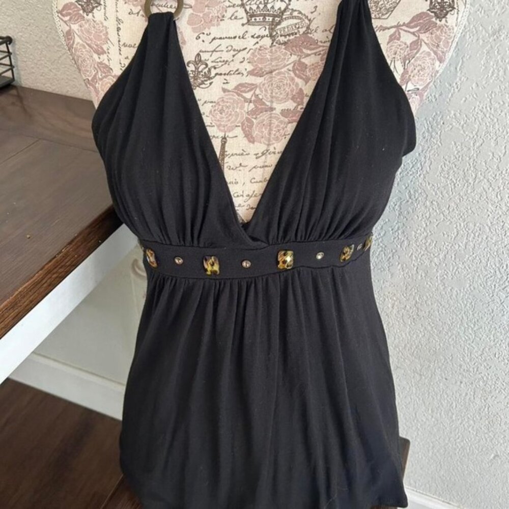 Y2K black baby doll top